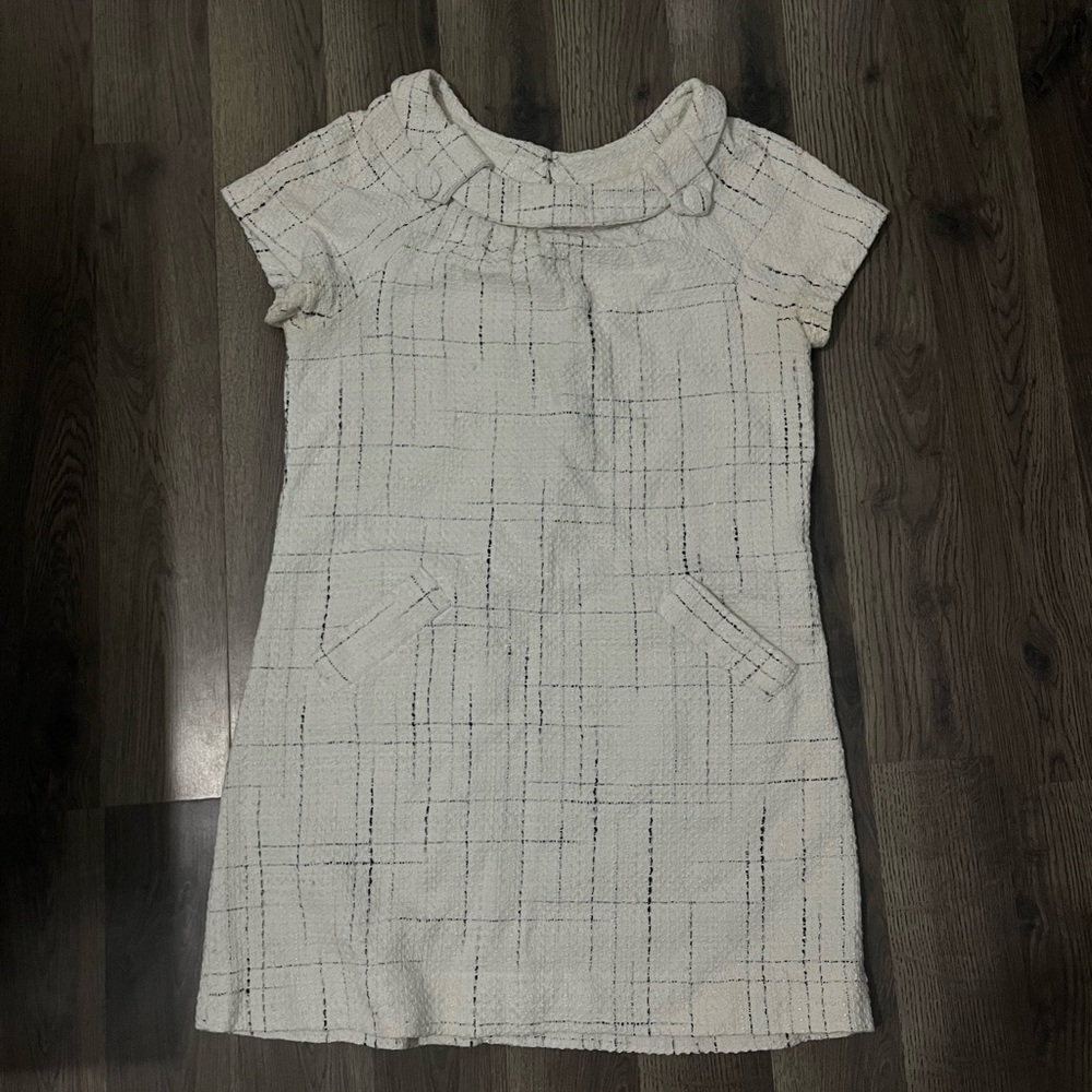 BB Dakota Cream Kids Dress with Black Accents